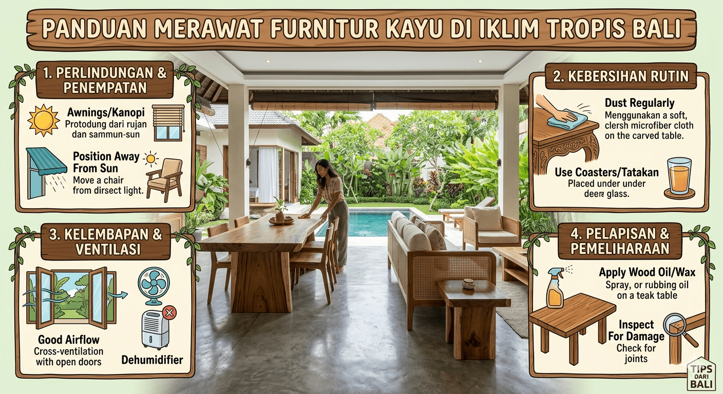 Cara Merawat Furnitur Kayu di Iklim Tropis Bali