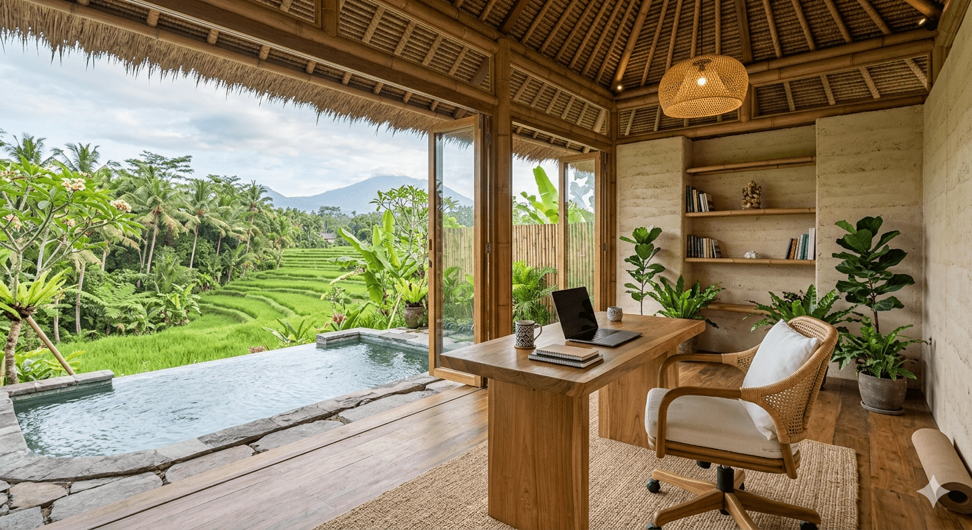 Home Office di Bali Tetap Produktif dengan Pemandangan Tropis