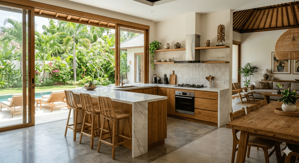 Ide Kitchen Set Open Space untuk Hunian di Bali