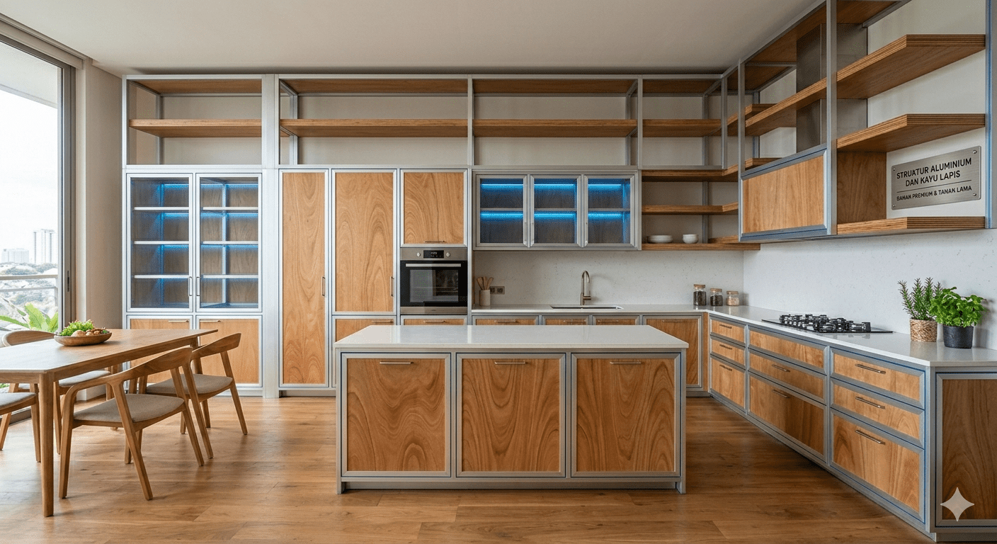 Perbandingan Kitchen Set Aluminium dan Plywood untuk Iklim Bali Mana yang Paling Cocok