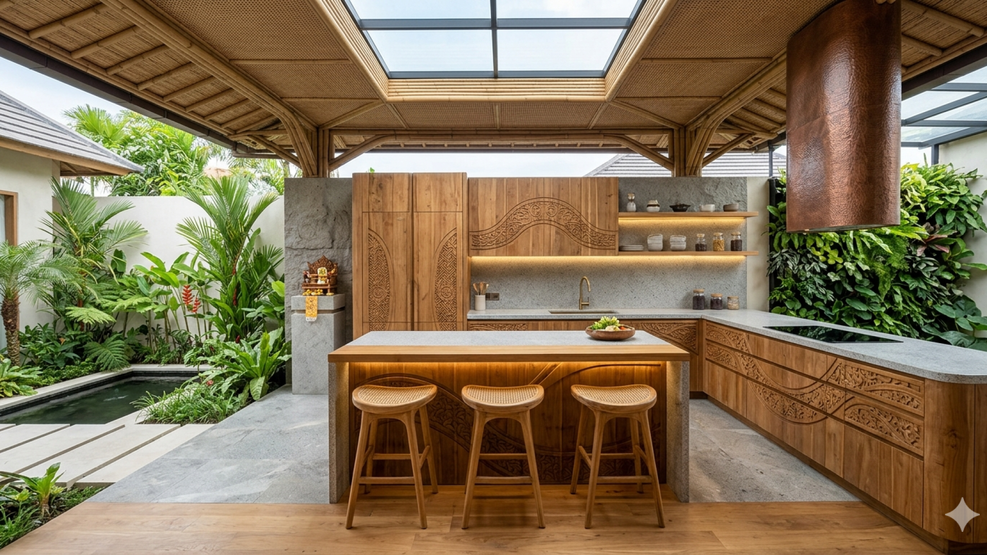 Desain Kitchen Set di Bali bergeser ke arah keseimbangan cerdas antara alam dan fungsi. Dapur terbaik adalah dapur yang hangat & fungsional.