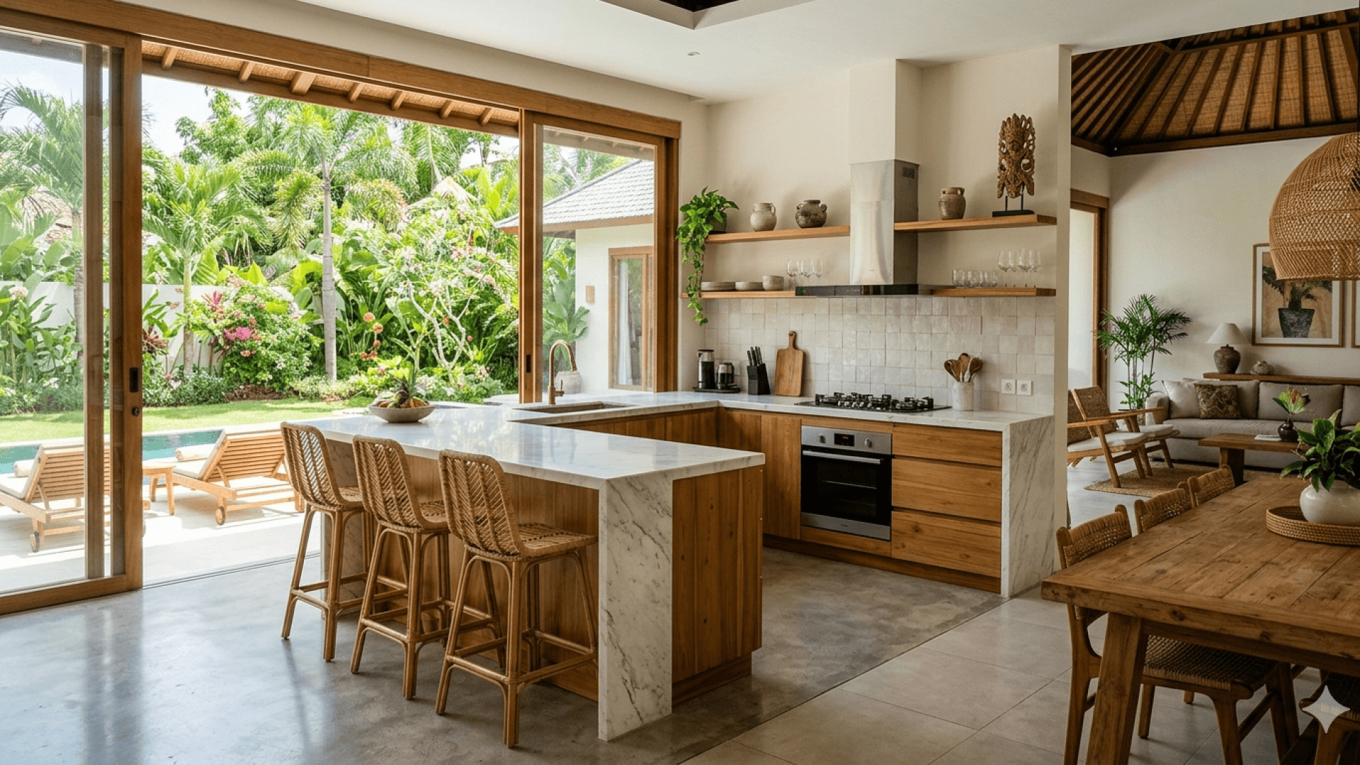 Ide Kitchen Set Open Space untuk Hunian di Bali