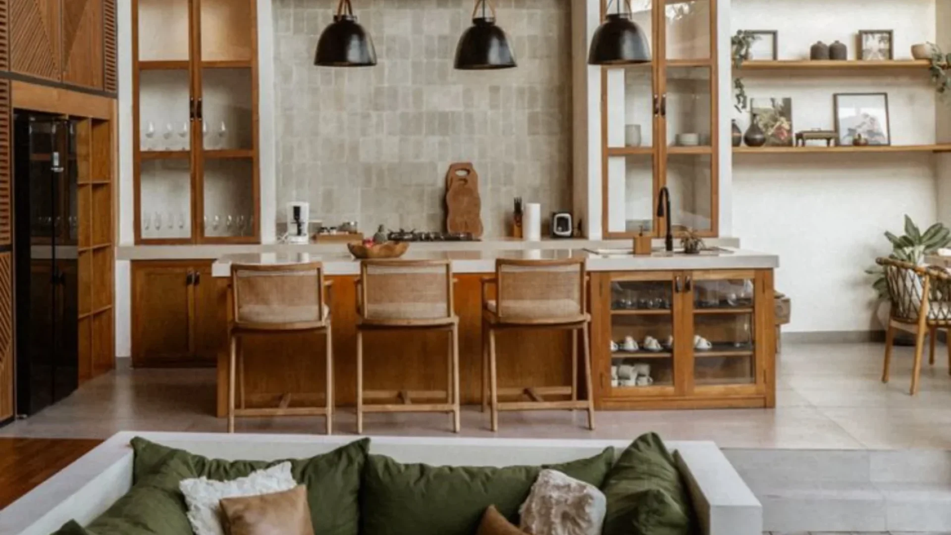 Villa Tropis Interior Rumah Bali Gaya Tropis Modern