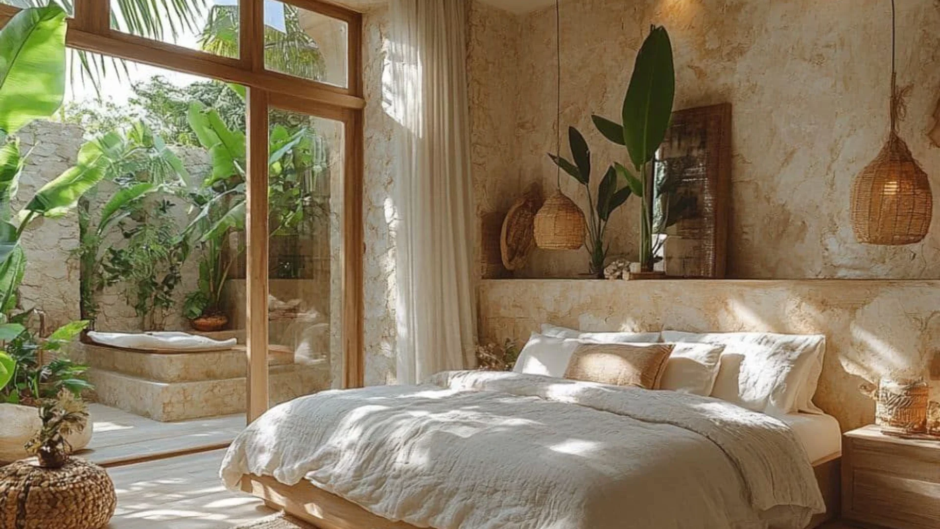 Wallpaper Kamar Tropis Wallpaper Kamar Bali Tropis